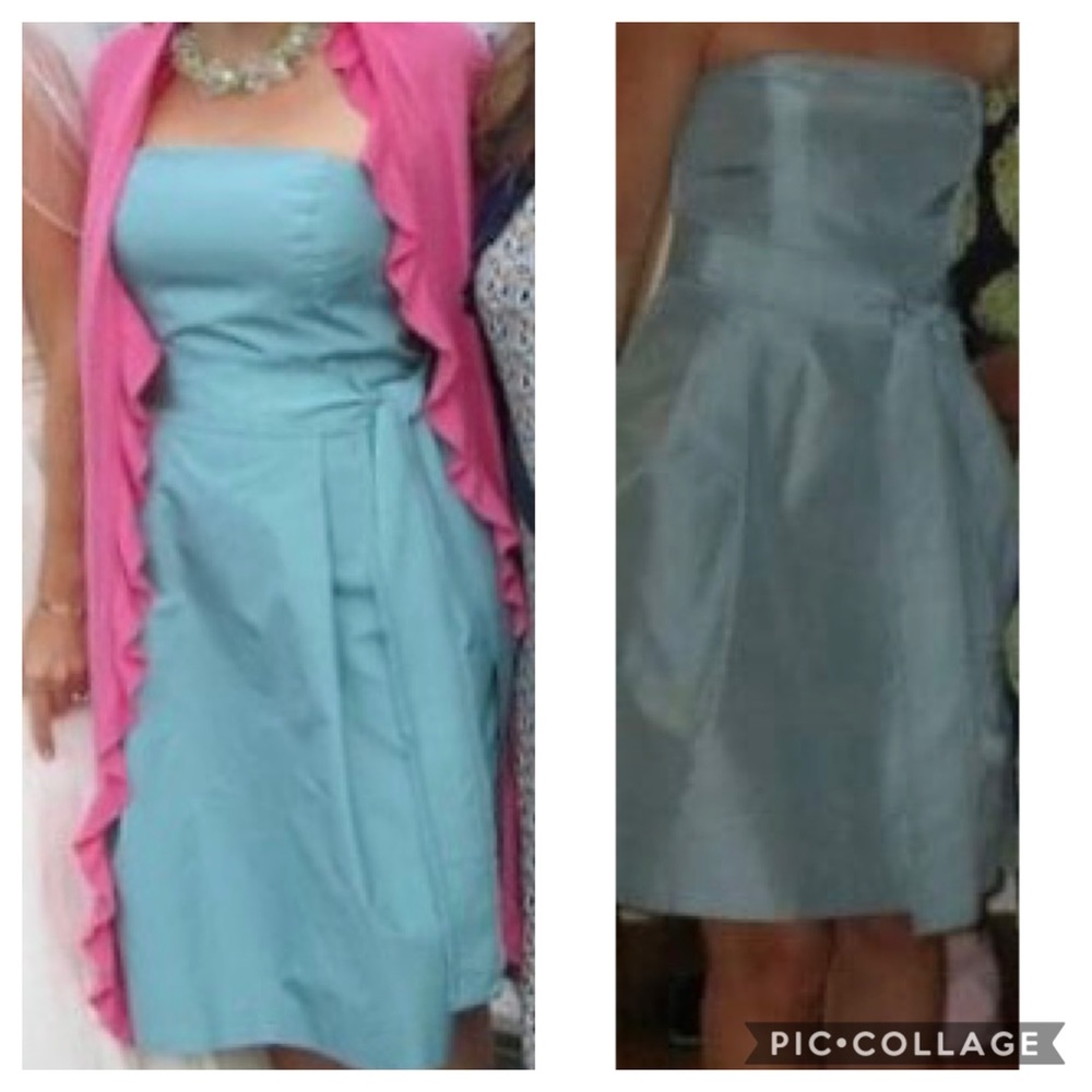 Ann Taylor Strapless turquoise Dress